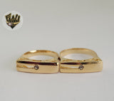 (1-3037-1) Gold Laminate - CZ Rectangle Ring - BGF - Fantasy World Jewelry