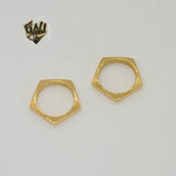 (4-0008-1) Stainless Steel - Star Band Ring.