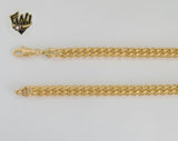 (1-1797-1) Laminado de oro - Cadena de eslabones curvos de 6,5 mm - BGF