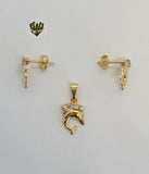 (1-6409) Gold Laminate- Dolphin Set - BGF - Fantasy World Jewelry