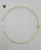 (1-6310-1) Gold Laminate - Rigid Bead Necklace - BGF
