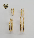 (1-2801) Gold Laminate - Plain Hoops - BGO - Fantasy World Jewelry