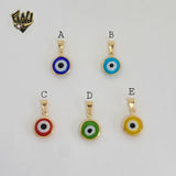 (1-2189) Gold Laminate - Evil Eyes Pendants - BGF