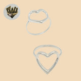 (2-5018) 925 Sterling Silver - Heart Ring - Fantasy World Jewelry