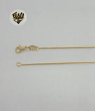 (1-6446) Gold Laminate - Box Link Zircon Flower Necklace - 18" - BGF - Fantasy World Jewelry