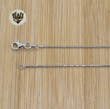 (2-8095-1) 925 Sterling Silver - 1mm Alternative Snake Link Chains. - Fantasy World Jewelry