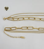 (4-7091) Stainless Steel - 1.5mm Layering Chains Necklace . - Fantasy World Jewelry