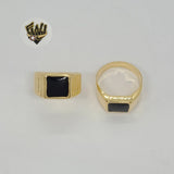 (1-3159) Gold Laminate - Enamel Men Ring - BGF - Fantasy World Jewelry