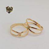 (1-3015-1) Gold Laminate - Double Ring - BGF - Fantasy World Jewelry