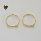 (1-3059) Gold Laminate - Square Plain Ring - BGF - Fantasy World Jewelry