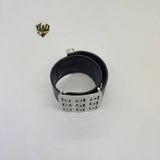 (4-5019) Stainless Steel - 30mm Adjustable Leather Bracelet. - Fantasy World Jewelry