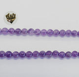 (MBEAD-275) 6mm Amethyst Beads - Fantasy World Jewelry