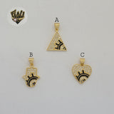 (1-2253-1) Gold Laminate - Zircon Evil Eye Pendants - BGO