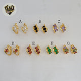 (1-2648-3) Gold Laminate - Zircon Hoops - BGO