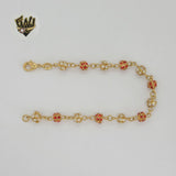 (1-0747) Gold Laminate - 6mm Zircon Balls Bracelet - 7.5" - BGO
