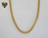 (1-1588) Gold Laminate - 6mm Round Mesh Link Chain - BGF