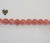 (MBEAD-248) 10mm Quarzo Rosa Beads - Fantasy World Jewelry