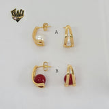(1-1010) Gold Laminate - Bead Long Earrings - BGO