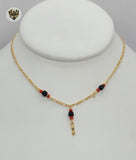 (1-6186-1) Gold Laminate - Figa Azabache Necklace - BGF - Fantasy World Jewelry