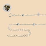 (2-66067) 925 Sterling Silver - 1.5mm Rolo Link Zircon Necklace. - Fantasy World Jewelry