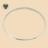 (2-0632) 925 Sterling Silver - 5.3mm Bangle - 2.3/4" - Fantasy World Jewelry