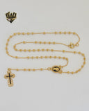 (1-3352) Laminado de Oro - Rosario de la Virgen María de 2,5 mm - 45,7 cm - BGO