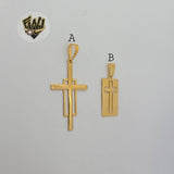 (1-2082) Gold Laminate - Crosses Pendants - BGF