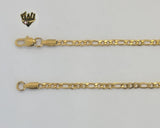 (4-3122) Stainless Steel - 3mm Figaro Link Chain. - Fantasy World Jewelry