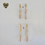 (1-2773) Laminado Dorado - Aros Tres Tonos - BGO