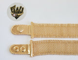 (1-0792) Gold Laminate - 22.5mm Alternative Bracelet - 7.5" - BGO - Fantasy World Jewelry
