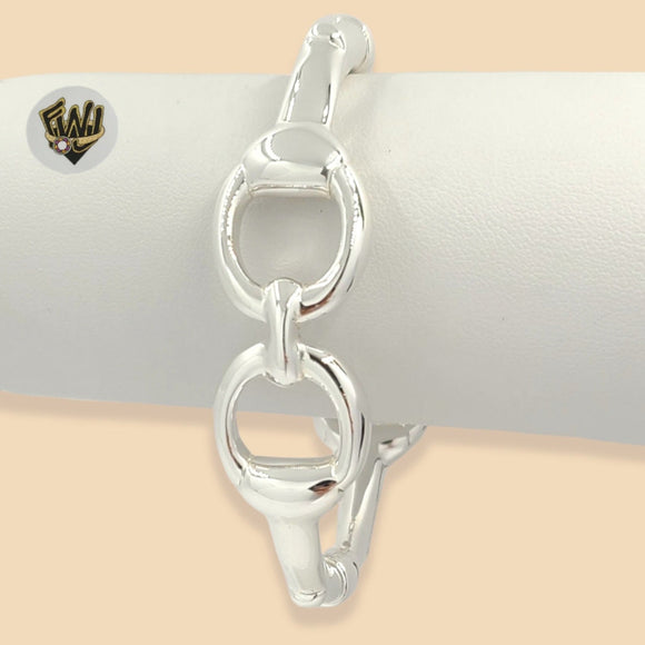 (2-0722) 925 Sterling Silver - 6mm Bangle with Design - 2.1/2