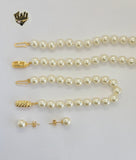 (MSET-08) Gold Laminate - Mallorca Pearls Set - BGF - Fantasy World Jewelry