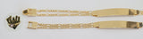 (1-60077) Gold Laminate - 6mm Figaro Link Men Bracelet w/Plate - 9" - BGO - Fantasy World Jewelry