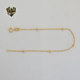 (1-0702) Gold Laminate - 1.5mm Rolo Balls Link Bracelet - BGF