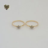 (1-3073) Gold Laminate - Zircon Ring - BGF - Fantasy World Jewelry