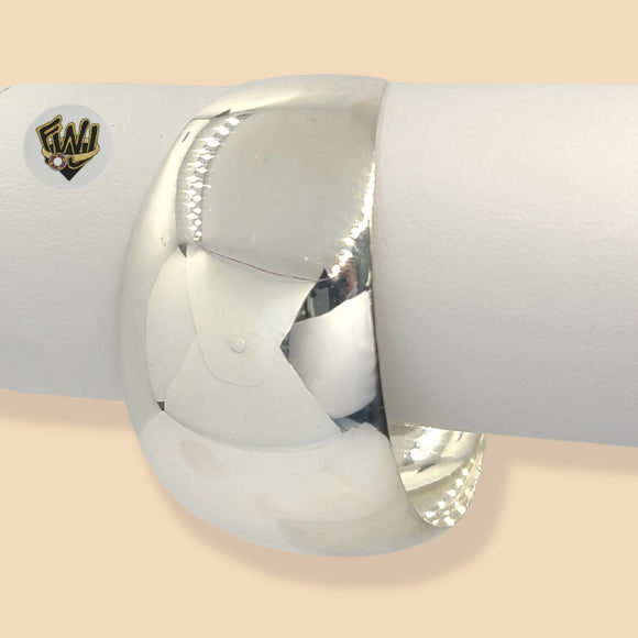 (2-0732) 925 Sterling Silver - 35mm Plain Open Bangle - 2.1/2