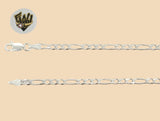 (2-0102) 925 Sterling Silver - 3mm Figaro Anklet - 10" - Fantasy World Jewelry