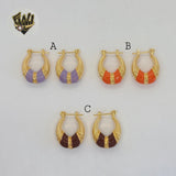 (1-2610-2) Gold Laminate - Multicolor Hoops - BGO