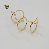 (1-3069) Gold Laminate- CZ Adjustable Ring - BGF - Fantasy World Jewelry