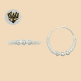 (2-5023) 925 Sterling Silver - Diamond Cut Balls Ring - Fantasy World Jewelry