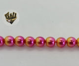 (MBEAD-26) 6mm Two-Tone Pearl - Round - Fantasy World Jewelry