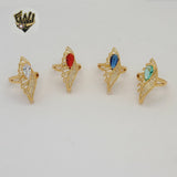 (1-3144) Gold Laminate - Oval Zircon Ring - BGO