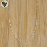(2-8137) 925 Sterling Silver - 1mm Curb Link and Balls Chain.