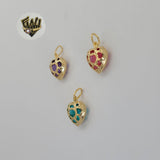 (1-2093-1) Gold Laminate - Small Heart Pendants - BGF