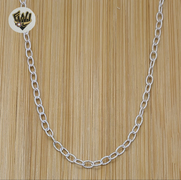 (sv-rl-01) 925 Sterling Silver - Alternative Rolo Link Chain. - Fantasy World Jewelry