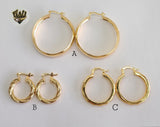 (1-2703) Gold Laminate Hoops - BGF - Fantasy World Jewelry
