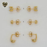 (1-1091) Gold Laminate - Earrings - BGO - Fantasy World Jewelry