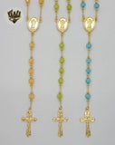 (1-3337-1) Gold Laminate - 5.5mm Divine Child Rosary Necklace - 24" - BGO.