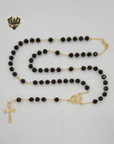 (1-3337) Laminado de oro - Collar del Rosario del Divino Niño de 5,5 mm - 24" - BGO.