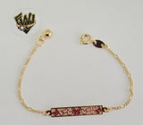 (1-0971) Gold Laminate -5mm Figaro Link Baby Bracelet - 5.5" - BGF - Fantasy World Jewelry